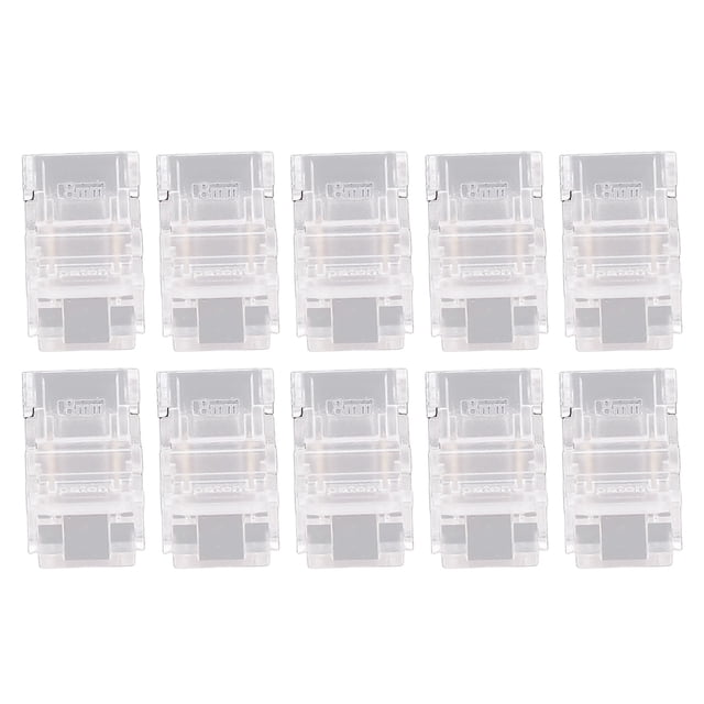 Conectores de tira a tira COB sin soldadura para conexiones de iluminación perfectas Conectores de tira de luz LED de 2 pines y 8 mm, paquete de 10