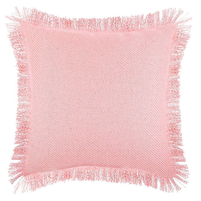 One Kings Lane Open House Danbury Square Throw Pillow in Coral
