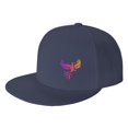 thumbnail image 1 of DouZhe Flat Brim Cap Snapback Hat, Animal Bird Phoenix Prints Adjustable Blue Adult Baseball Cap, 1 of 6