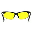 thumbnail image 4 of Mens Baseball Half Rim Bifocal Night Driving Lens Reading Sunglasses Matte Black Yellow +2.50, 4 of 4