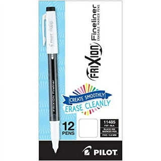 Pilot Fineliner Markers-Fineliner Marker, Airtight Cap, Fine Point, Black  Ink 12 pens