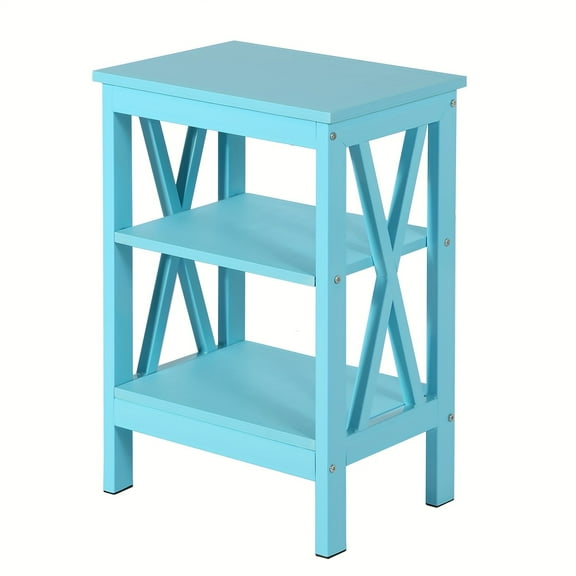 Modern Nightstand With Storage Shelf, 3-Tier Side/End Table For Living Room, Bedroom