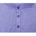 thumbnail image 6 of Atasi Ethnic Men's Kurta Full Sleeves Mandarin Collar Purple Cotton Shirt-XL, 6 of 7