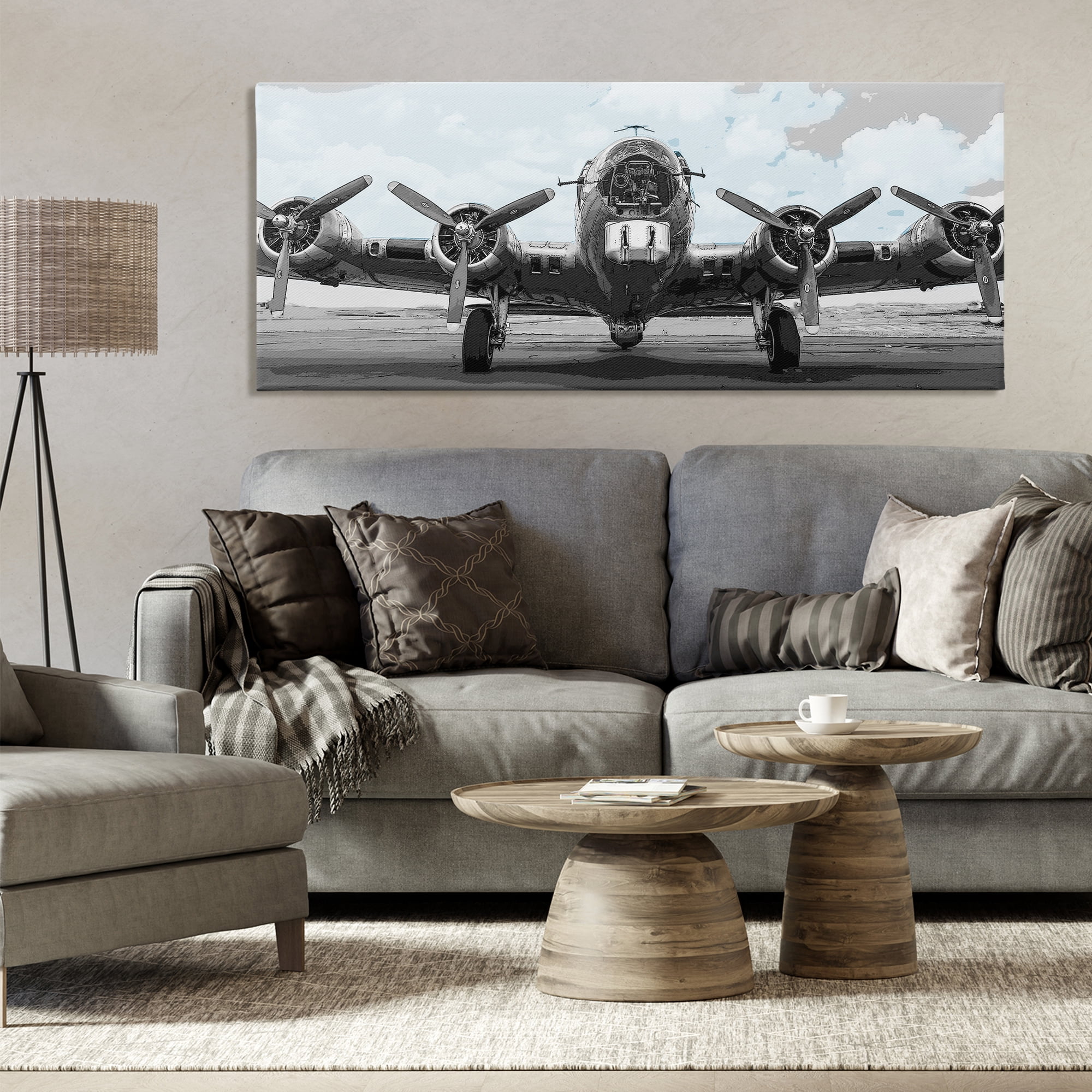 Stupell Industries Historic Aviation Aircraft Canvas Wall Art, design by Kim Allen