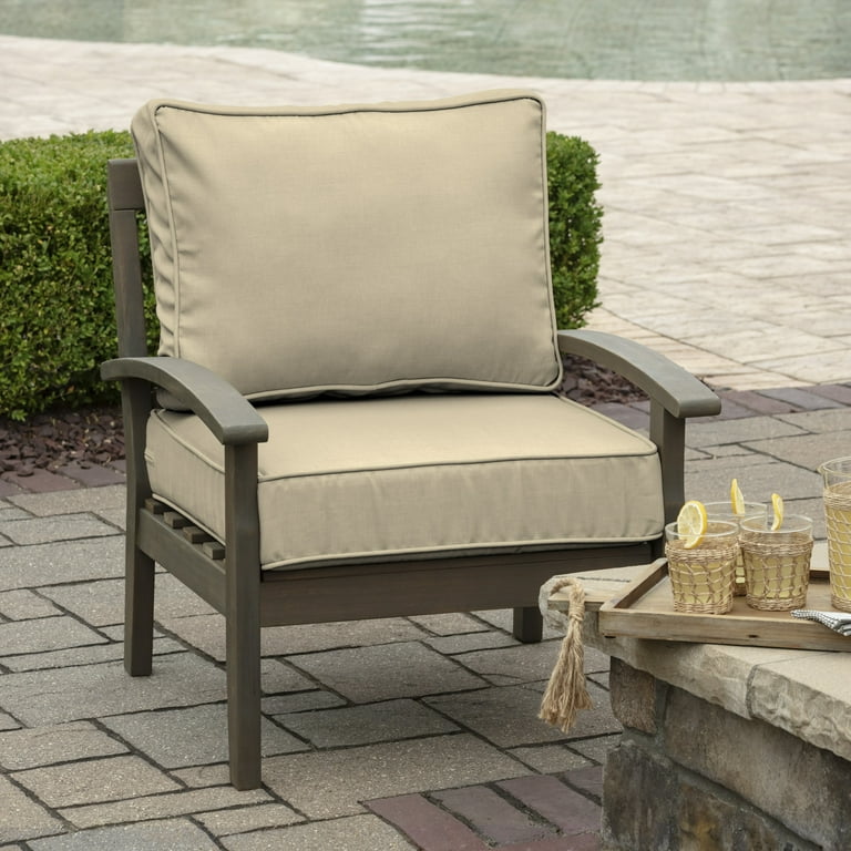 Arden Selections Modern Outdoor Deep Seating Cushion Set 24 x 24 Tan Leala Walmart