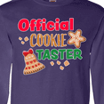 thumbnail image 4 of Inktastic Christmas Official Cookie Taster with Bell and Star Cookie Long Sleeve T-Shirt, 4 of 5