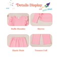 thumbnail image 5 of Yaoqi 4T Toddler Girl Outfit Set 5T Child Girls Winter Clothes Ruffle Long Sleeves Solid Color Top Wide Leg Pants 2pcs Clothing Pink, 5 of 6