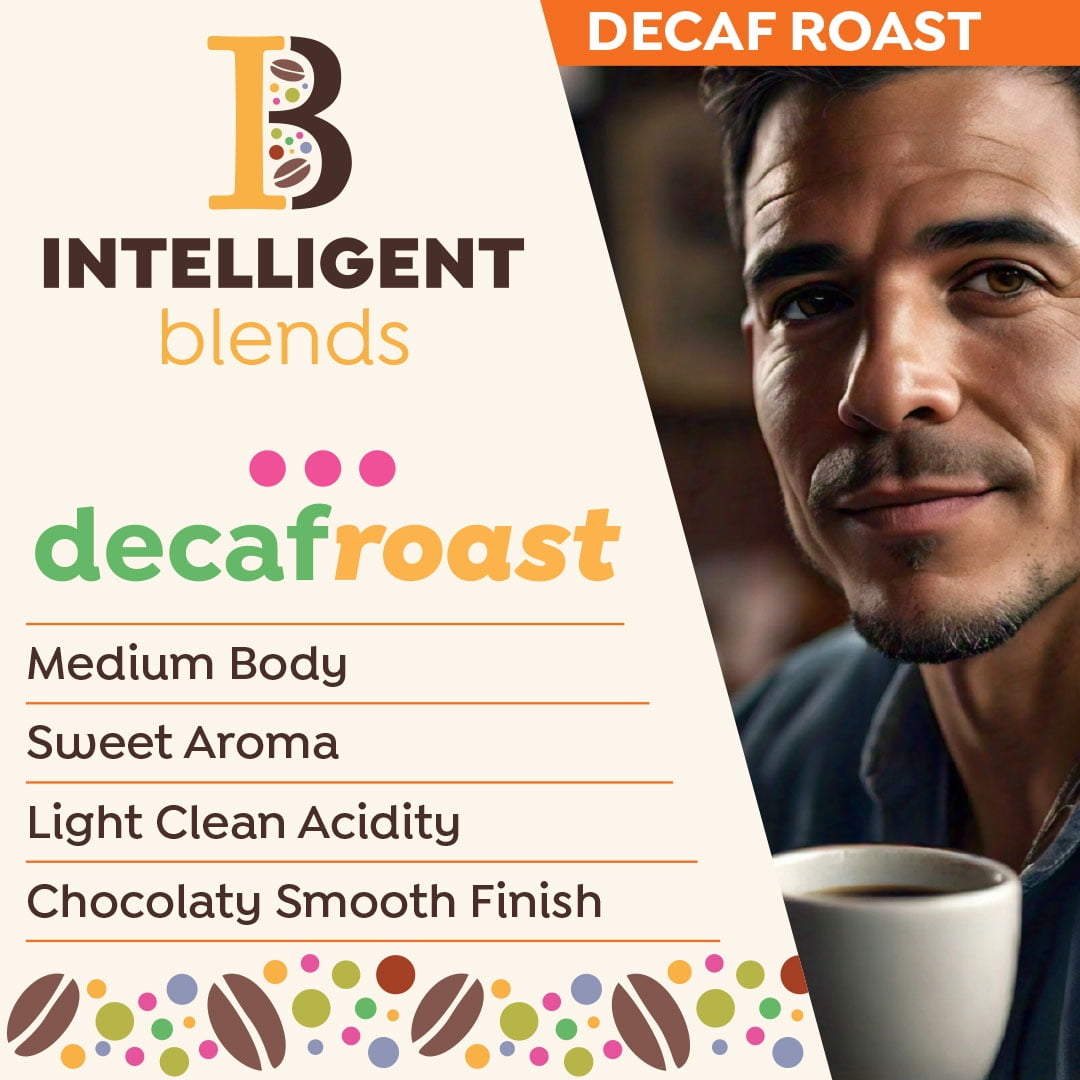 Intelligent Blends Dark Roast Decaf Coffee Pods, Compatible w/ K-Cup Brewers, 100ct