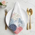 thumbnail image 2 of Coastal Starfish Cloth Napkins, Ocean Weeping Coral Beach Conch Washable and Reusable Dinner Napkins Set of 8, Table Napkin for Kitchen Party Birthday Wedding Hotel Housewarming 20"x20", 2 of 9