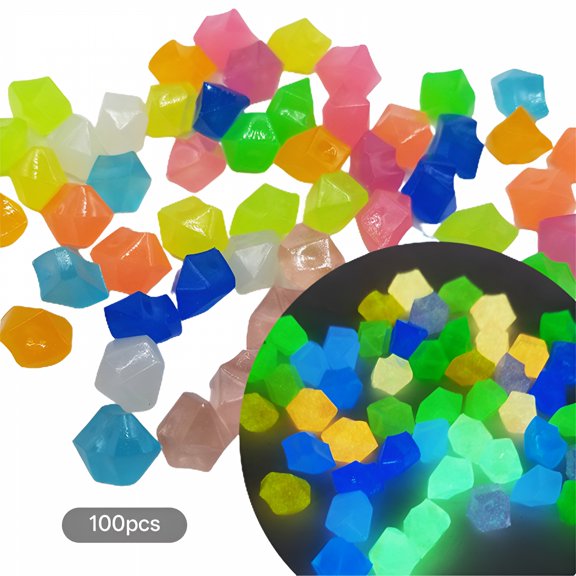 BESTSKY Glow in the Dark Rocks Pebbles Fish Tank Yard Decor for Accents New Glowing