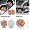 thumbnail image 5 of Jeiento Groovy Vintage 60s 70s Hippie Flower 11 Pack Car Seat Covers for Women, Front Rear Seats Cover Keychain Headrest Cover Cup Coasters Handbrake Cover Gear Shift Cover Auto Acccessories, 5 of 8