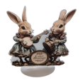 thumbnail image 1 of Letrero acrílico de conejito de Pascua, placa decorativa de conejo, decoración de Pascua, centro de mesa con 2 conejitos, 1 of 9