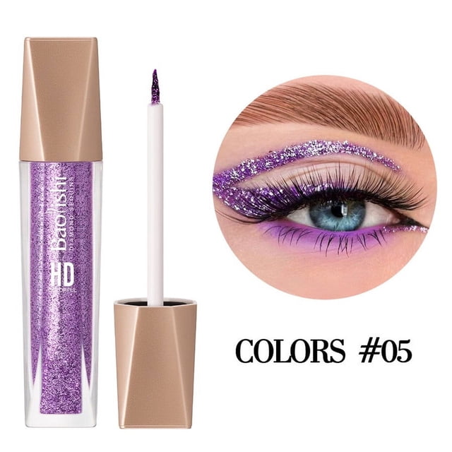 Lápiz Delineador de Ojos con Lentejuelas y Sombras de Ojos 5 Ml | Maquillaje Iluminador | Maquillaje de Ojos Atractivo | Luz y Sombra | Contenido Neto 5 G | 3 Años de Duración