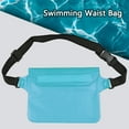 thumbnail image 3 of Riñonera de natación, impermeable, de gran capacidad, para deportes acuáticos en la playa (Azul), 3 of 6