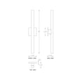 thumbnail image 6 of C Cattleya Black 2-Light 26W Dimmable LED Outdoor Wall Light with Frosted Glass Diffuser, 6 of 7
