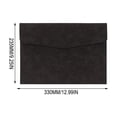 thumbnail image 3 of File Folder,Waterproof Document Pouch,Faux Leather File Organizer with Magnetic Snap for Thin A4 Document Storage,Meeting Documents Arrangement,Black, 3 of 8