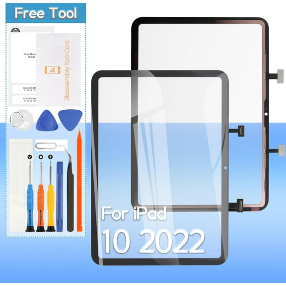 for iPad 10 10th Gen Screen Replacement A2757, A2777, A2696 10.9" Front Glass Touch Digitizer with Tools(Not Include LCD)