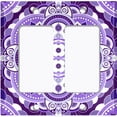 thumbnail image 6 of Metal Light Switch Plate Cover Mandala Purple White Floral Tile Pattern MDL085, 6 of 13