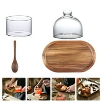 AURARMLET Wooden Tray Multi 4Pcs 7.9x4.7in