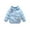 Blue, variant on Baby Puffer Jacket Zipper Hoodie Coats With Pockets Cute Printed Pattern Down Outwear Long Sleeve Thicked Warm Clothes Fall And Winter Outdoor Outerwear