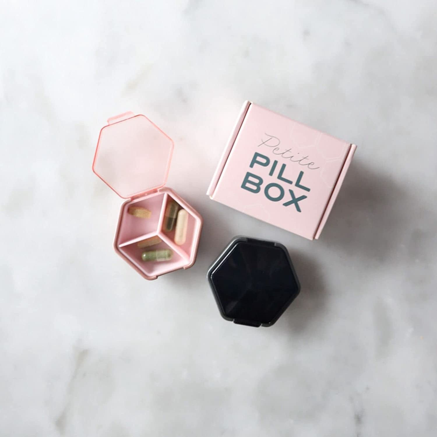 Petite Pillbox | Set of 2 | Pocket Sized Travel Pill Organizer by Mimi Medcessories | Rose and Steele