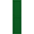 thumbnail image 4 of Ekena Millwork 14"W x 69"H Americraft Four Board Exterior Real Wood Two Equal Panel Framed Board-n-Batten Shutters (Per Pair), Viridian Green, 4 of 9