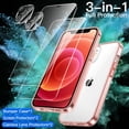 thumbnail image 5 of JETech 3 in 1 Case for iPhone 12 Mini 5.4-Inch, with 2-Pack Screen Protector and 2-Pack Camera Lens Protector, Full Coverage Tempered Glass Film, Shockproof Bumper Phone Cover (Rose Gold), 5 of 7