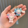 thumbnail image 2 of Sanrio-llaveros de dibujos animados Kawaii para niñas, Hello Kitty, Melody, Kuromi, Cinnamoroll, muñeca colgante, coche, regalos Fivean unisex, 2 of 2