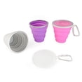 thumbnail image 1 of Vaso plegable: recipiente para beber portátil y plegable para agua, jugo, refrigerios e ideal para viajes, campamentos, fiestas, niños y perros, capacidad de 12 oz, 4 unidades, 1 of 5