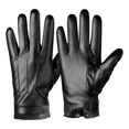 thumbnail image 1 of Guantes De Piel Sin Forro De Cabra Para Hombre, Negro, 1 of 6