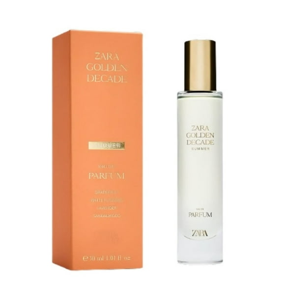 Zara Golden Decade Summer Eau De Parfum for Women 30ML (1.0 fl. oz) Elegant Floral Scent with Jasmine, Orange Blossom & Mandarin Sweet & Addictive with a Touch of Lavender