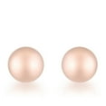thumbnail image 1 of Precious Stars Rose Goldtone Stainless Steel 6mm Sphere Earring Studs, 1 of 3