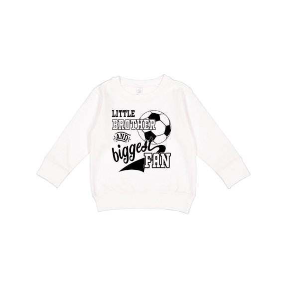 Inktastic Little Brother and Biggest Fan Soccer Player Toddler Sweatshirt