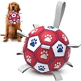 thumbnail image 1 of Balón de fútbol Diman para perros extragrandes con correas de 23 cm, 1 of 7