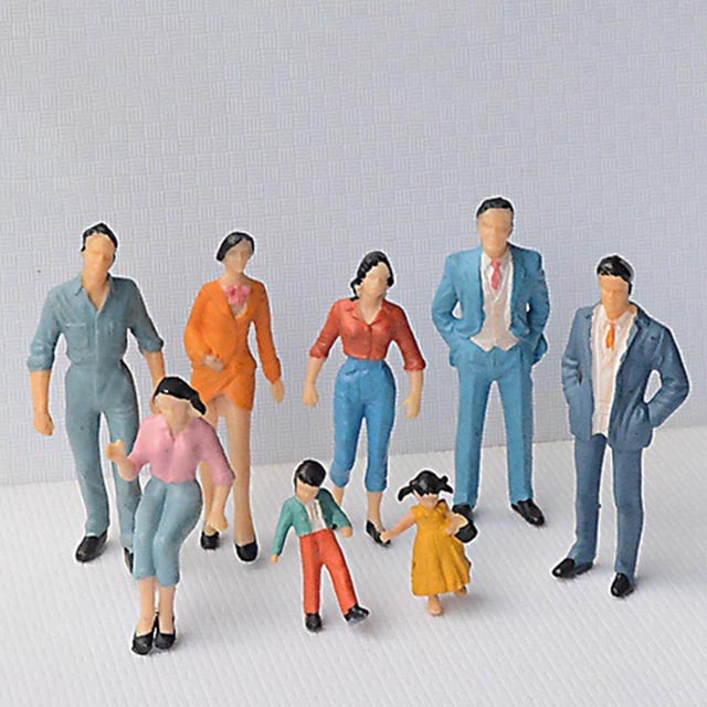 facefd Hand Painted Figures Assorted Poses Sand Table Tiny Scenery Decorative 100pcs 75th