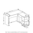 thumbnail image 4 of Pemberly Row L-Shape Desk with Stainless Steel Tubes in White Oak, 4 of 6