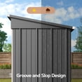 thumbnail image 5 of Asofer 5' x 3' FT Outdoor Storage Metal Shed, Small Shed with 2 Lockable Door, Dark Gray, 5 of 6