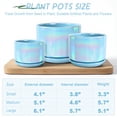 thumbnail image 2 of BUYMAX  Plant Pots, 4+5+6 Inch Pots for Indoor Plants,Ceramic Planter Pot with Drainage Hole,Flower Pots for Succulent Cactus,Set of 3 - Rainbow Pearl Glaze Blue, 2 of 9