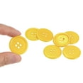 thumbnail image 4 of Uxcell 60Pcs 40L Sewing Buttons 0.98" Resin Round Flat 4-Hole Craft Buttons for Sewing Clothing and DIY, Yellow, 4 of 5