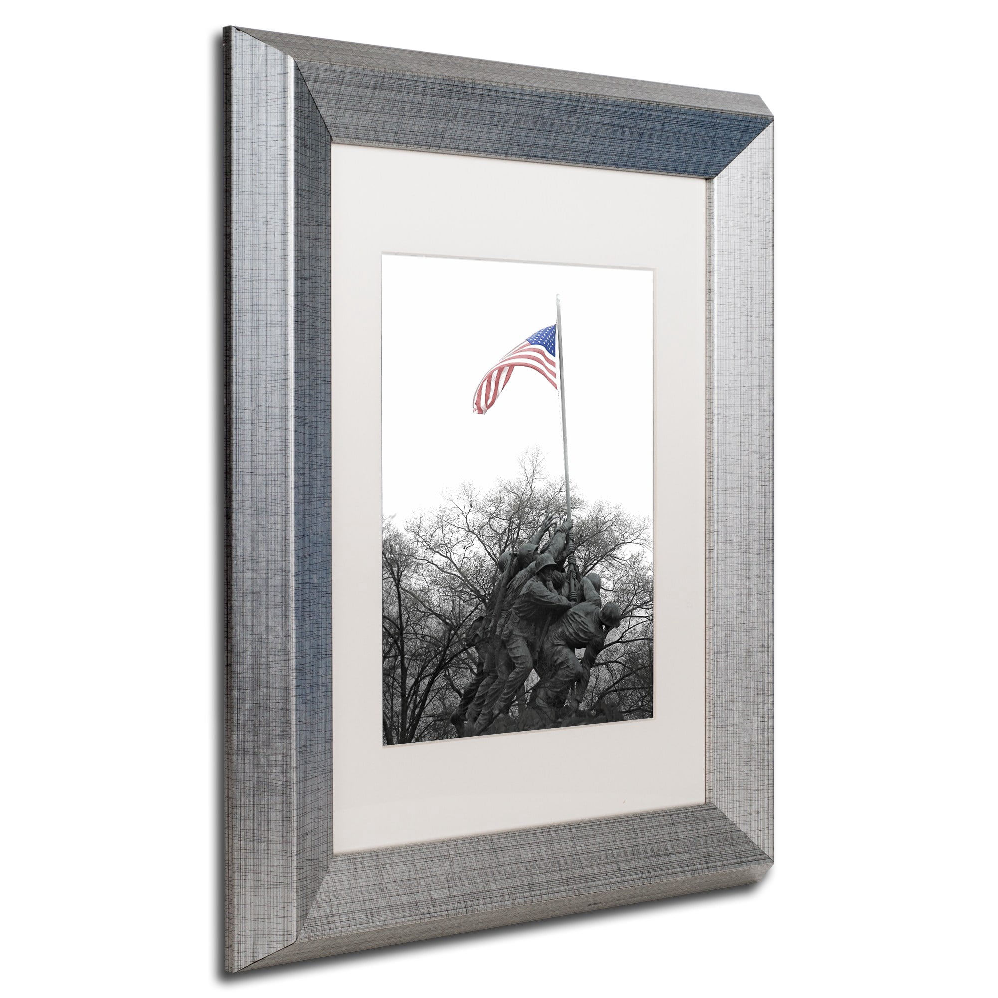 Trademark Fine Art "Courage" Canvas Art by CATeyes, White Matte, Silver Frame