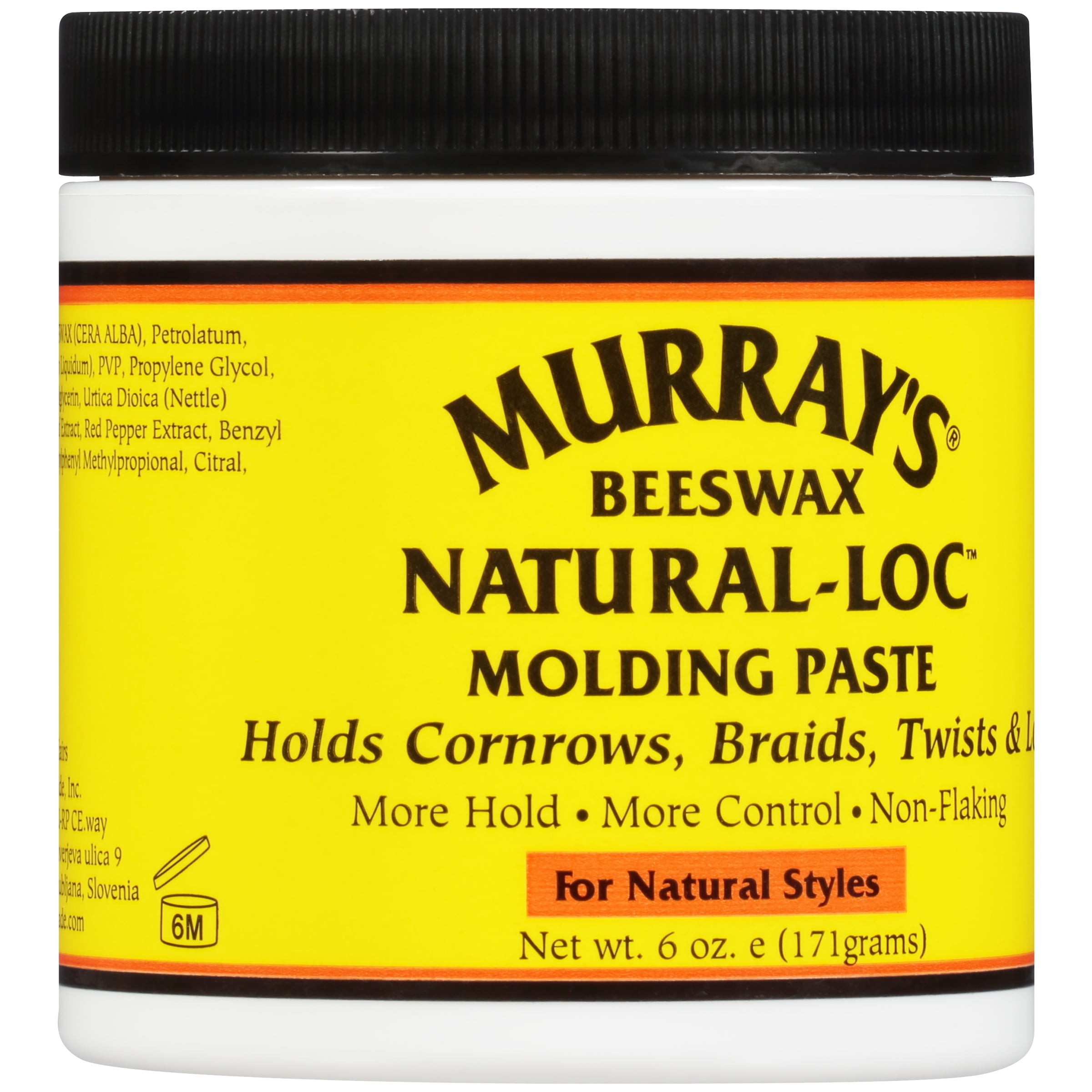 Murray's Natural-Loc Beeswax Nourishing Jar Hair Molding Paste, 6 oz - Murray's Natural-Loc Beeswax Nourishing Jar Hair Molding Paste, 6 oz -