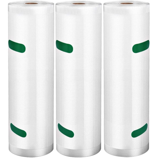Vacuum Sealer Bags Rolls 3 Pack for Food Saver, Heavy Duty Vacuum Storage Bags for Sous Vide Cooking, Freezer,3* Packing bag,White