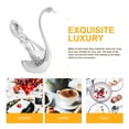thumbnail image 2 of Raindrops Swan Shaped Spoon Set with Holder, 1 Set Alloy Kitchen Utensils, Easy to Clean Tableware for Dining, 2 of 8