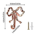 thumbnail image 2 of 2PCS Bow Knot Wall Hooks 2.6in Alloy Decorative Hangers for Kitchen, Bathroom, Laundry, Coats & Towels, S, 2 of 9