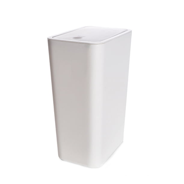 Ounissouiy Bote de basura elegante y eficiente Solución definitiva para basura Bote de basura innovador y económico Suministros de limpieza para el hogar blanco L