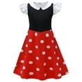 thumbnail image 2 of Little Girls Minnie Polka Dots Dress Costume Birthday Party Outfit, 2 of 7