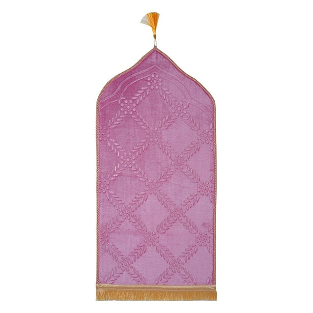 Lipstore Prayer Rug Elegant Ramadan Eid Gift Turkish Islamic Mat for Adults Men Women Violet
