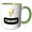 Green/White, variant on 3drose, Image of a Lightning with Text of Young, 11oz Two-tone Green Mug