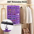 thumbnail image 5 of Hanging Sunglasses Organizer, TSV Dust Proof Sunglasses Storage Case Wall Mounted, Dual-Sided Eyeglasses Jewelry Holder with 32 Clear Slots, Purple, 5 of 7