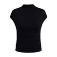 thumbnail image 5 of yueewhu Women's Going Out Basic Tank Tops Mock Neck Spring Clothes Sleeveless Cute Shirts Summer Y2K Sexy Outfits 2026 (Black, S), 5 of 6